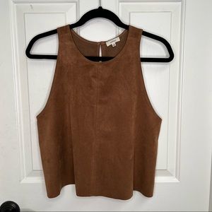 Aritzia Wilfred Tan Faux Suede like Brown/Tan Tank